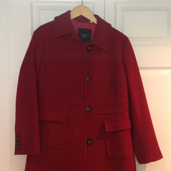 TALBOTS RED COAT - Picture 1 of 7
